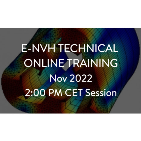e-NVH online training Nov 2022, 2:00 PM CET